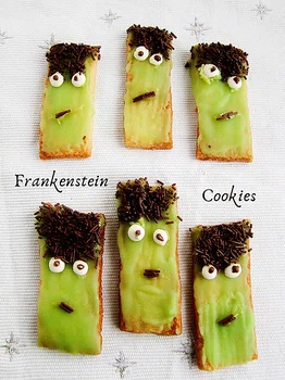 Frankenstein cookies - ciasteczka na halloween