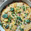 Omlet ze spaghetti i z suszonymi pomidorami