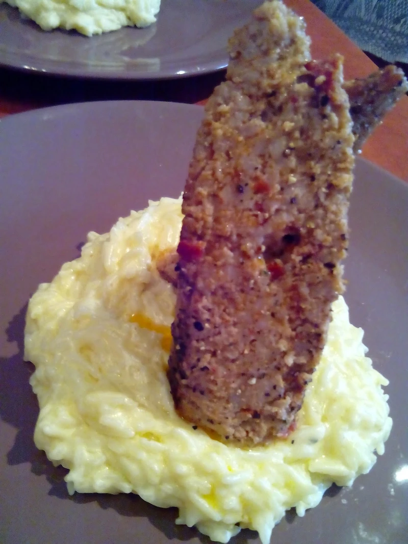 Roladka z łopatki w domowym sous vide z kremowym risotto