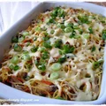 Spaghetti zapiekane z kurczakiem