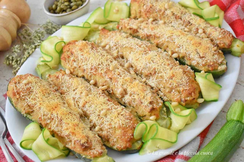 Cukinia faszerowana tuńczykiem po liguryjsku - "Zucchine alla Ligure"