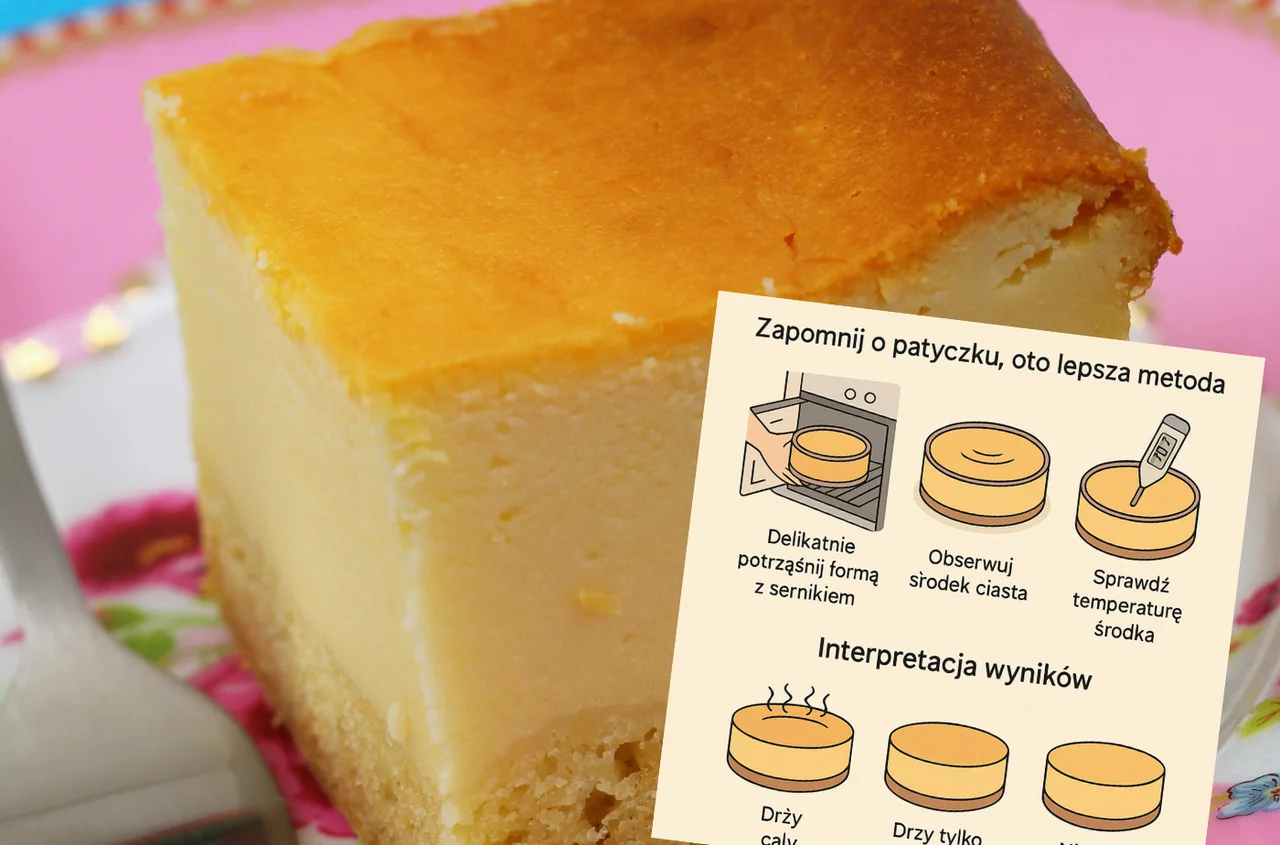 Jak sprawdzić, czy sernik jest gotowy? Zapomnij o patyczku, oto lepsza metoda!