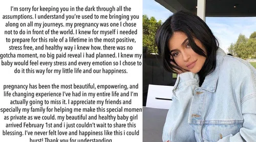 Kylie Jenner urodziła dziecko. Ukrywała ciążę, jednak teraz udostępniła film z jej przebiegu