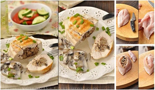 Kurczak faszerowany kaszą gryczaną