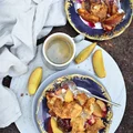 PUDDING ANGIELSKI Z BRZOSKWINIAMI I ŚLIWKĄ. PYSZNA I SZYBKA ALTERNATYWA DLA CIASTA!