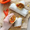Burrito z mięsem mielonym, fasolą i papryką