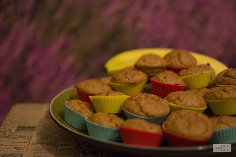 Bananowo – marchewkowe muffiny owsiane