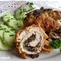 Roladki z pieczarkami na pieczarkach