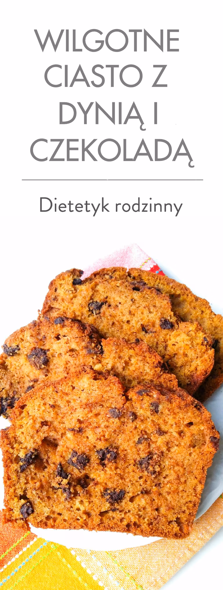 Wilgotne ciasto z dynią i czekoladą