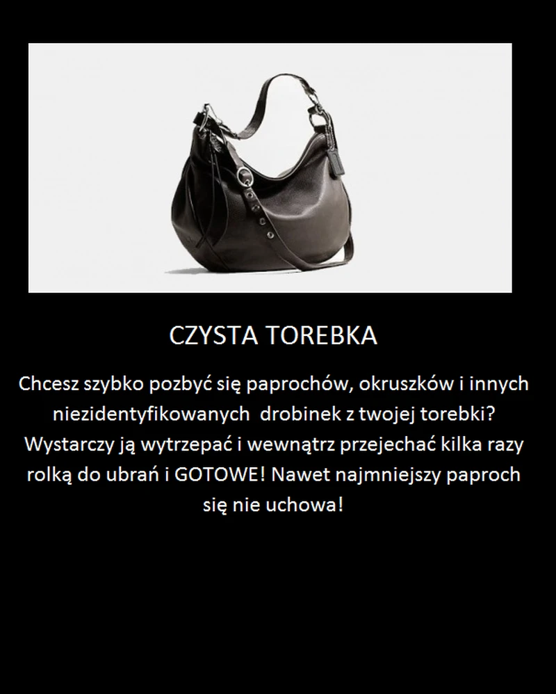 Trik na szybkie wyczyszczenie wnętrza torebki!