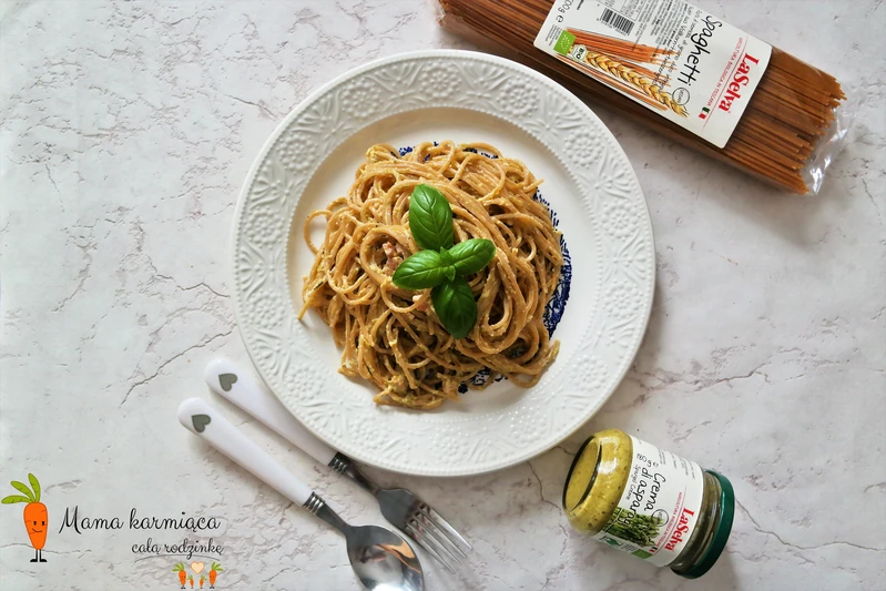 Spaghetti z kremem ze szparagów