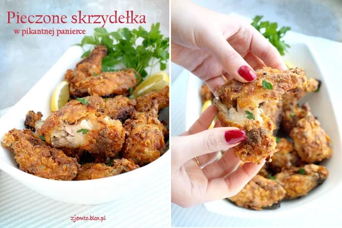 Pieczone skrzydełka w chrupiącej panierce