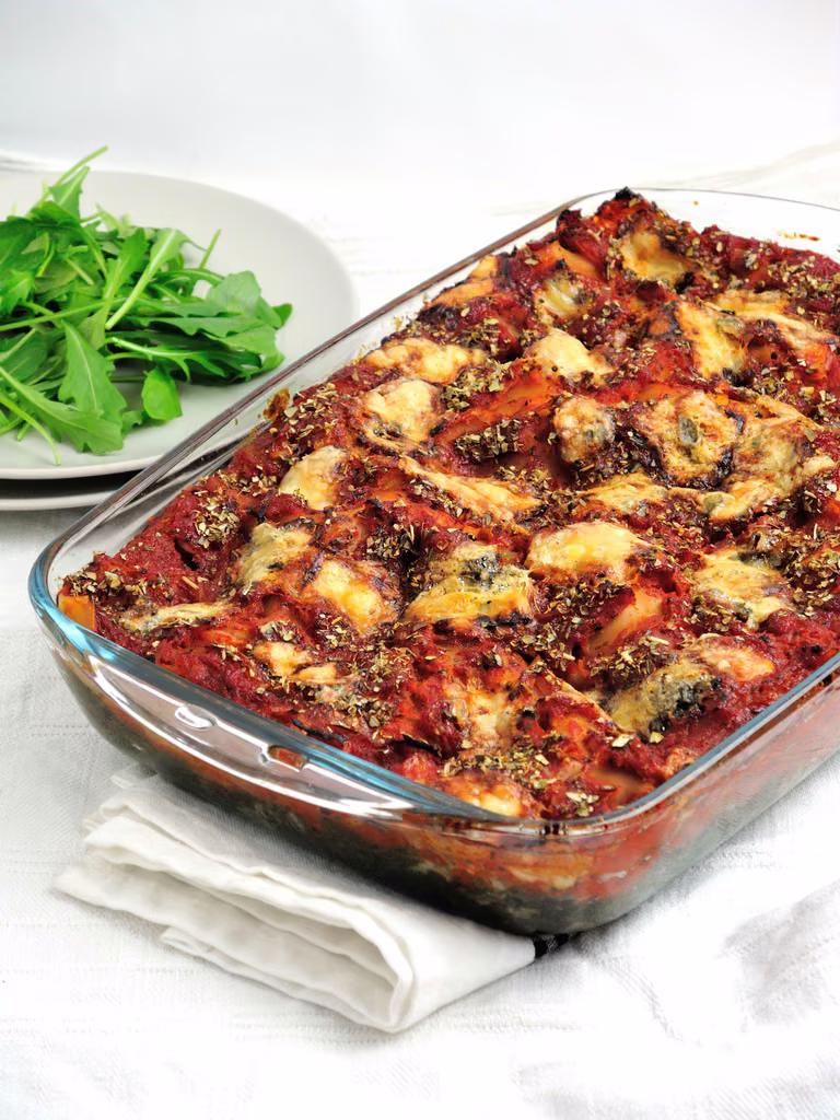 Lasagne ze szpinakiem i serem kozim