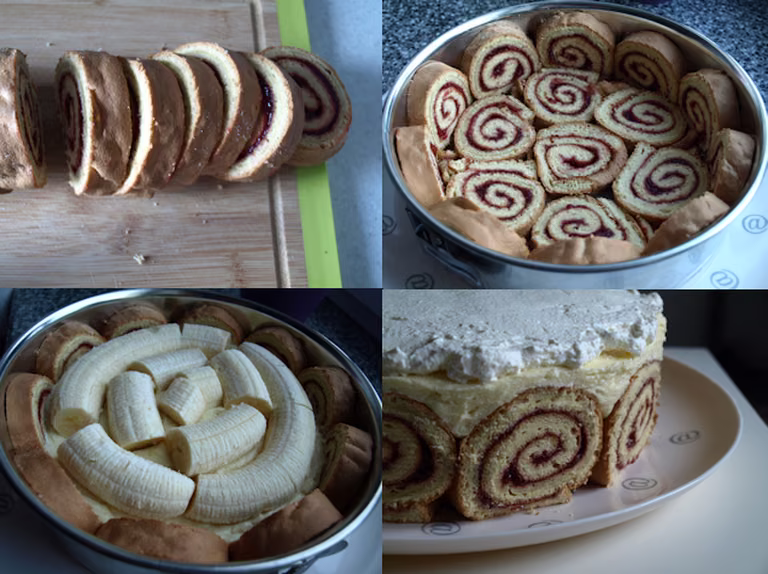Kremowiec z bananami