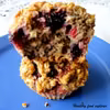 Dietetyczne muffinki owsiane z owocami