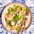 Gnocchi z bobem i gorgonzolą w sosie śmietanowym