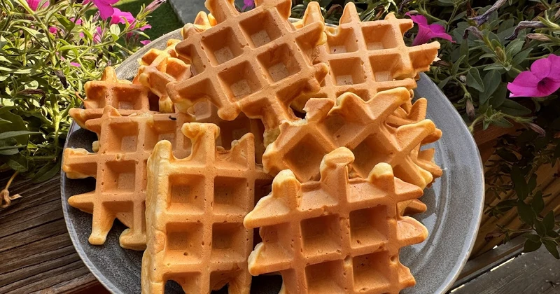 Mini gofry na drugie śniadanie, szybki przepis