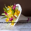 Bukiet tulipanów - origami.
