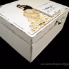 ręcznie zdobiony wedding box na prezent
