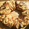 Drożdżówka z serem i migdałami do odrywania