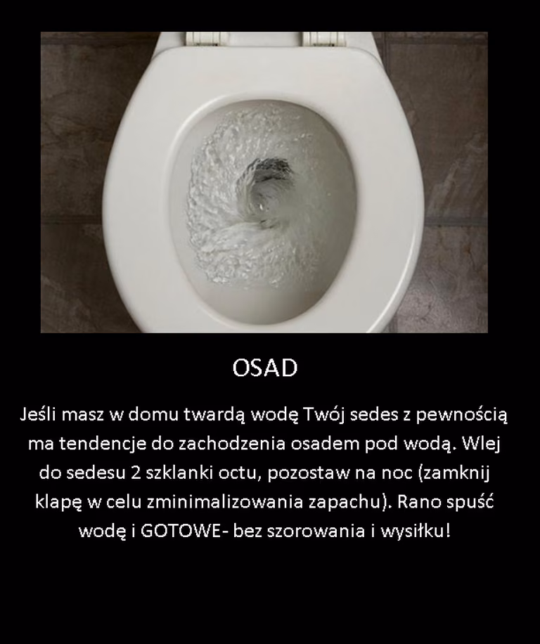 Usuń podwodny osad z kamienia w sedesie!