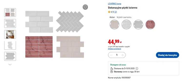 Zdjęcie Te samoprzylepne płytki z Lidla za 45 zł robią furorę! Tylko 15 minut, bez fachowców i brudu, a kuchnia jak nowa #1