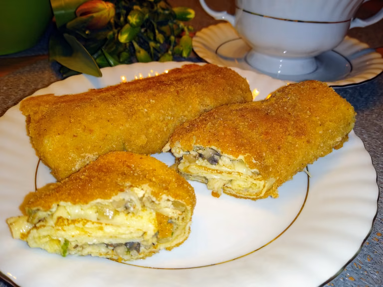 Krokiety z kurczakiem i pieczarkami