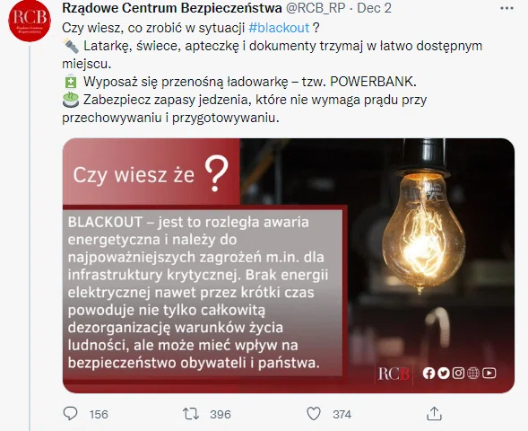 Zdjęcie Niepokój po wpisie Rządowego Centrum Bezpieczeństwa. Czy Polsce grozi Blackout? #3