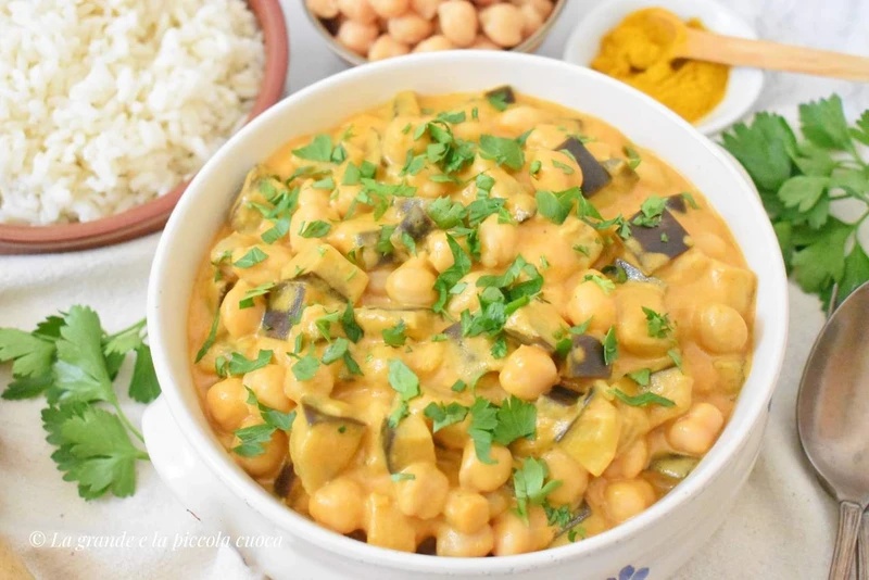 Wegetariańskie curry z bakłażanem