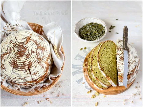 Chleb pszenno-dyniowy na zakwasie