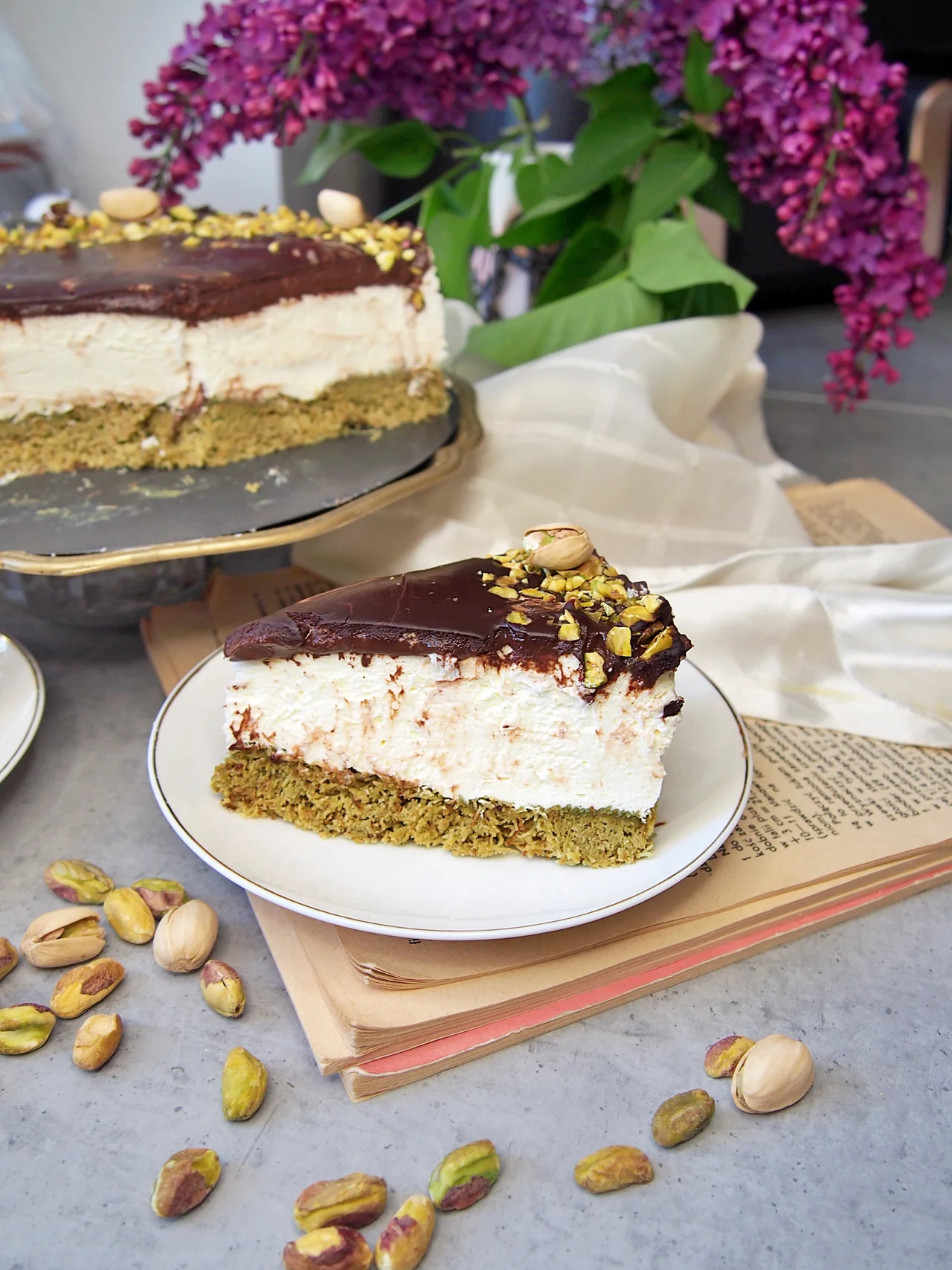 Sernik na zimno w stylu dubajskim