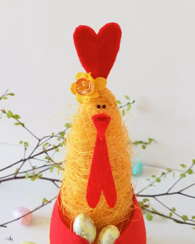 Wesoła kurka wielkanocna – dekoracja diy