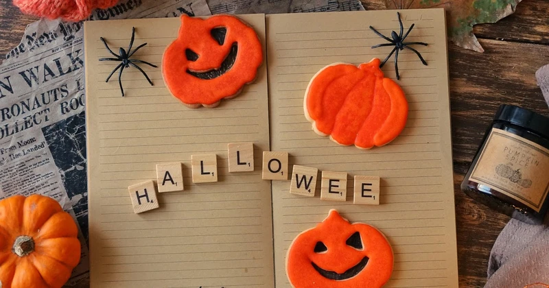 Halloweenowe ciasteczka dynie