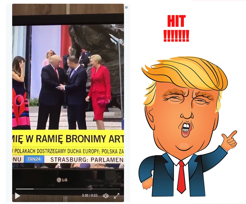 HIT INTERNETU - Agata Duda strollowała DONALDA TRUMPA.