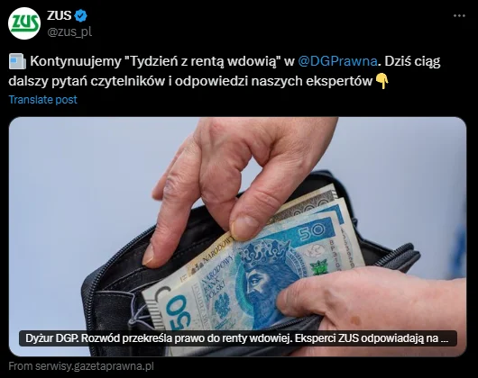 Zdjęcie Renta wdowia po rozwodzie? Przepisy ustawy nie pozostawiają złudzeń #1