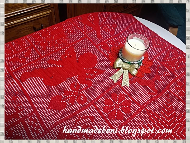 Świąteczny obrus 125x80 cm . Zrób razem ze mną :-)