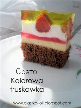 Ciasto kolorowa truskawka