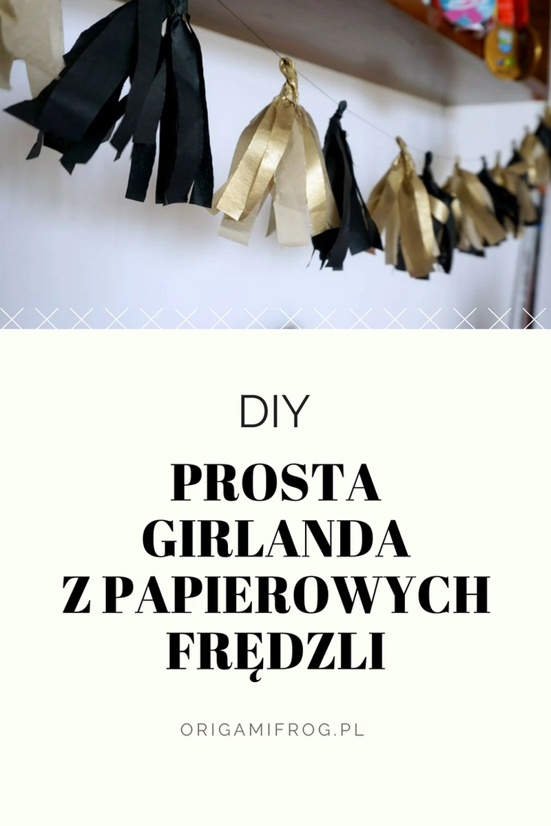 DIY Girlanda z papierowych frędzli