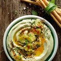 Przepis na hummus z bobu.  Super pasta do warzyw lub kanapek.