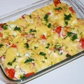 Tortellini zapiekane z szynką