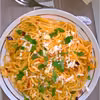 Spaghetti w pomidorowym pesto z serem korycińskim