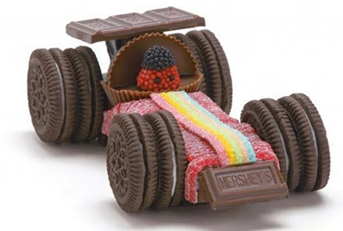 Samochód pełen słodkości