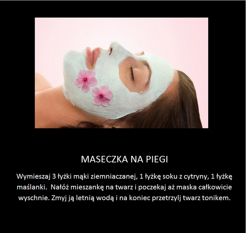 Delikatna maseczka na piegi