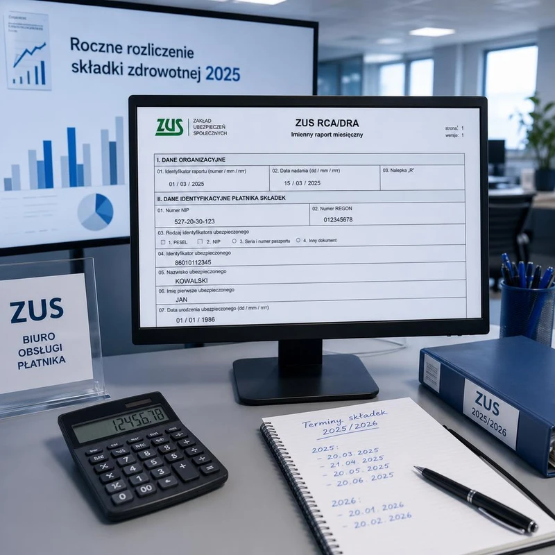 Roczne rozliczenie składki zdrowotnej za 2025 r. – terminy, zasady i obowiązki przedsiębiorców