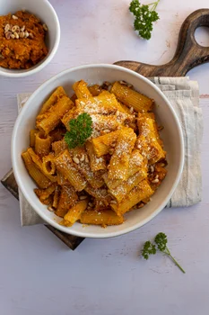 Makaron z dyniowym pesto