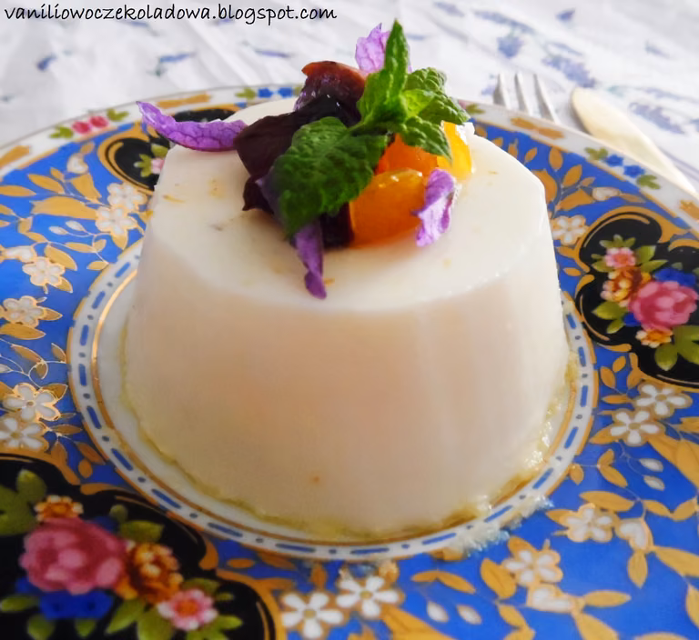 Wiosenna Pomarańczowo-kokosowa Panna cotta (Vege & gluten free)