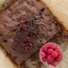 Brownie błyskawiczne z malinami.