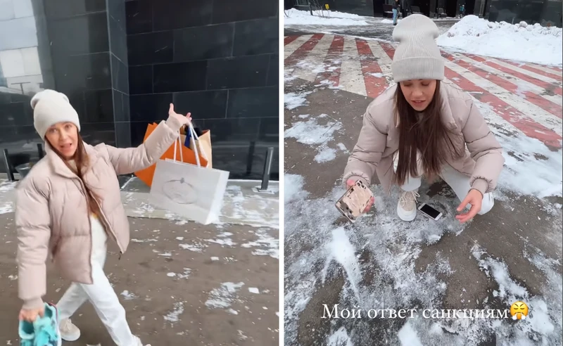 Rosyjska influencerka pokazała, co myśli o sankcjach! Wideo wzbudziło wiele kontrowersji