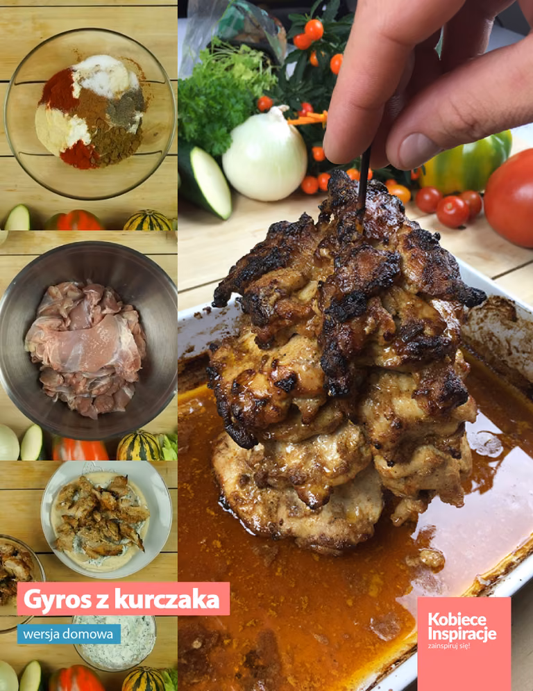 Gyros z kurczaka - domowa wersja