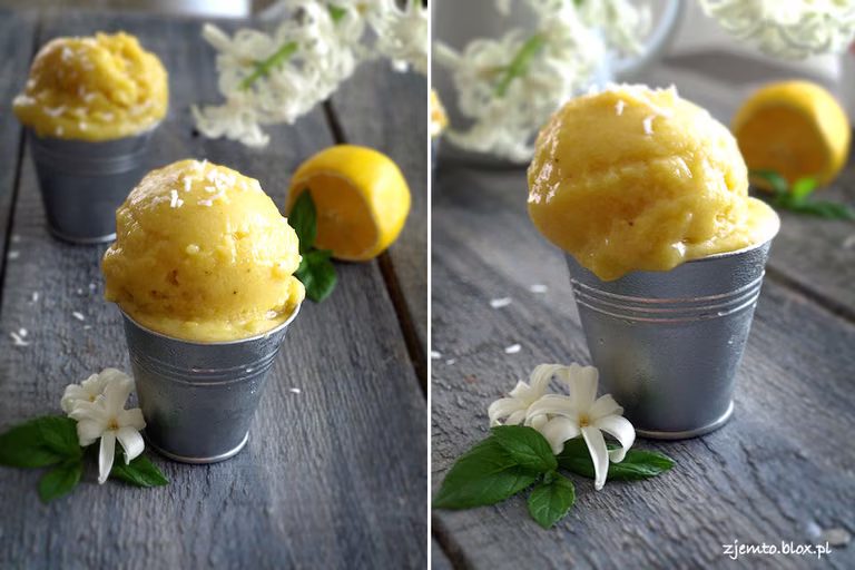 Lody FIT z mango i banana